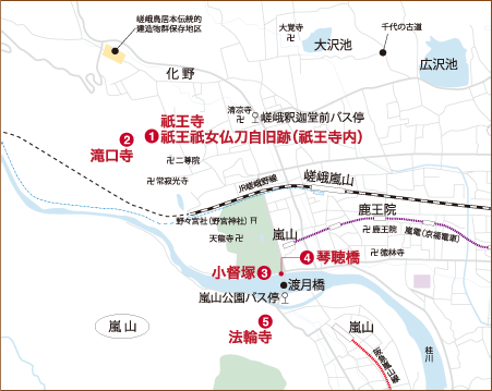 岡崎・八坂エリアの地図