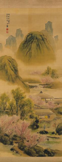 塩川文麟《桃林山水図》1863年 京都市美術館蔵