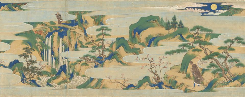 重要文化財　釈迦堂縁起　巻第三（部分）　伝狩野元信筆　京都・清凉寺（この場面は8/5～8/24展示）