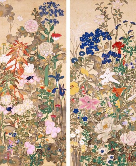 神坂雪佳《草花図》20世紀初頭　株式会社千總ホールディングス蔵