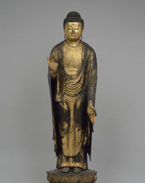木造 阿弥陀如来立像　鎌倉時代　京都府立丹後郷土資料館