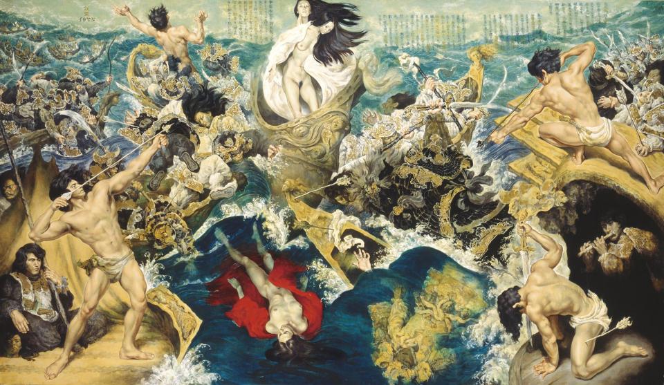 《海と戦さ（平家物語より）》昭和50年(1975)　個人蔵