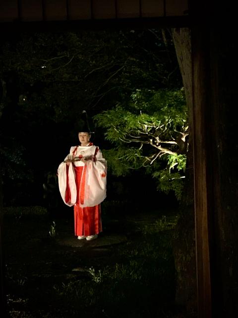 夜の別邸に幻想的な音色が響きます