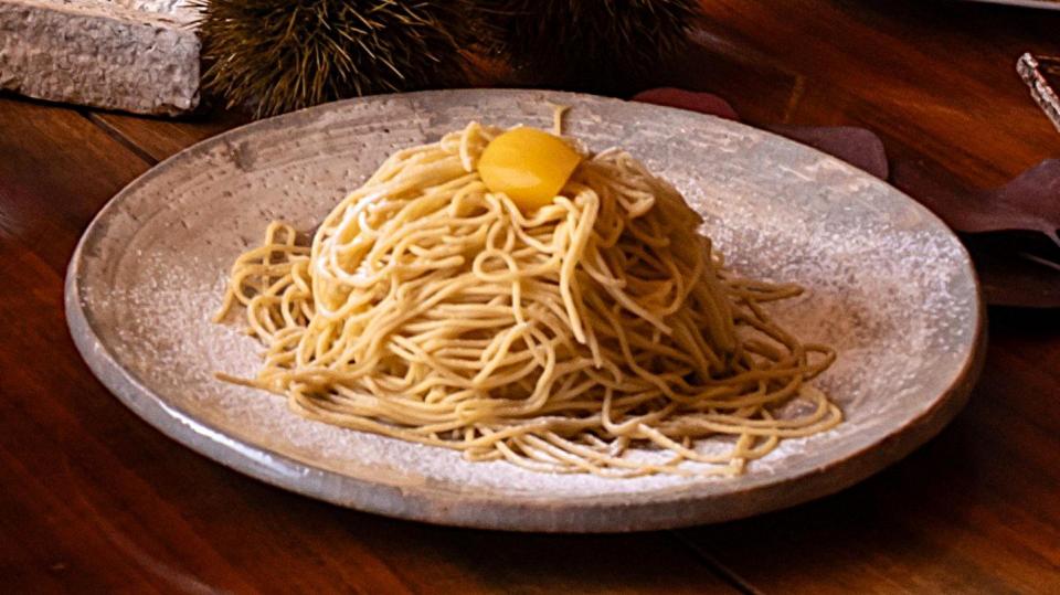 ライブステーションで提供される、しぼりたてモンブラン