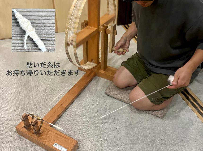 糸紡ぎ体験の様子（イメージ）