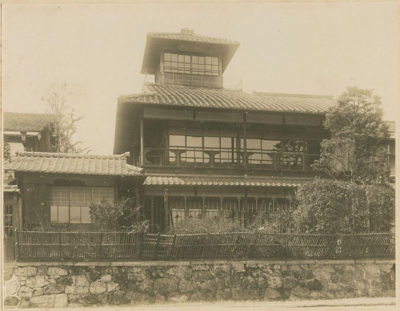 大正12年に撮影された木屋町別邸　（公益財団法人  三井文庫所蔵資料）