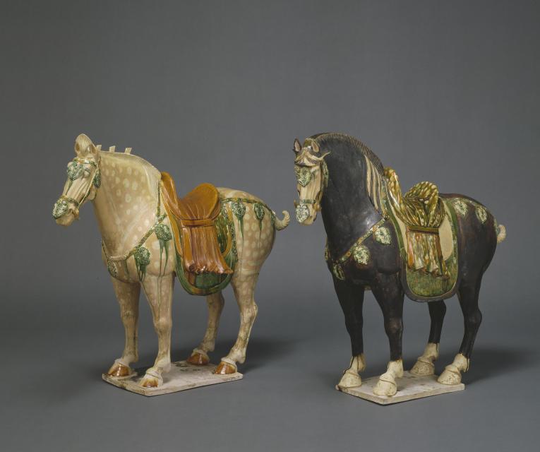 重要美術品 三彩馬俑 京都国立博物館