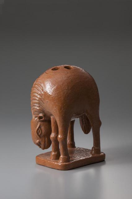 七代 長入 赤樂馬香炉 如心斎好