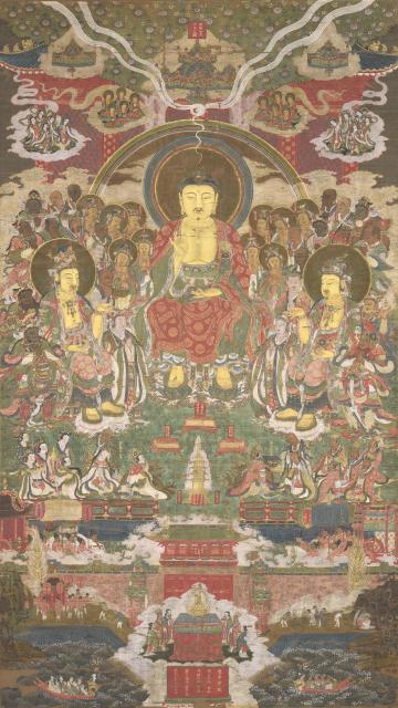 重要文化財「弥勒下生変相図」　高麗・忠烈王20年（1294）　妙満寺 Ⅱ期展示（5/9~5/31）