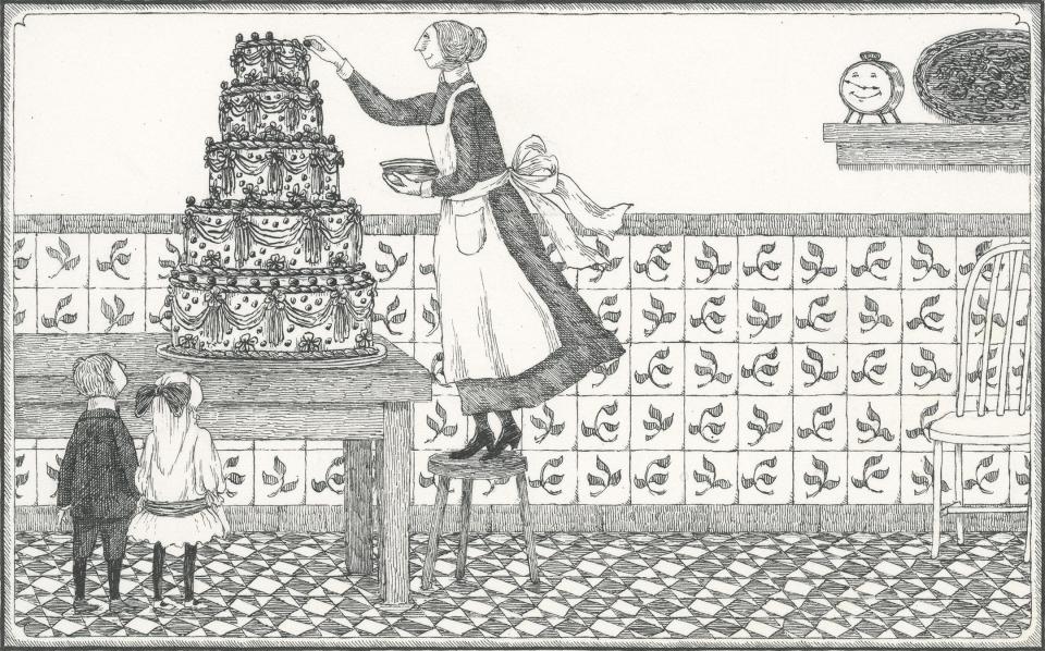 『とてもよい時計』1968年、挿絵・原画  ©2026 The Edward Gorey Charitable Trust