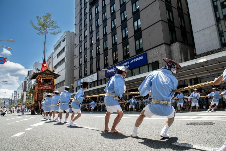 祇園祭（後祭） 山鉾巡行 南観音山の曳手体験