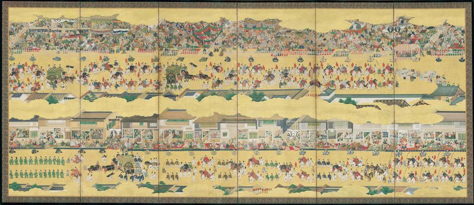 「二条城行幸図屏風」右隻 江戸時代（京都市指定文化財 泉屋博古館蔵）
