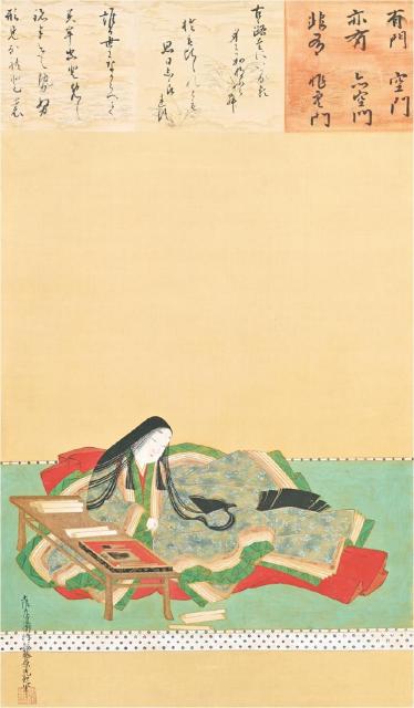 紫式部像 土佐光起筆 江戸時代・17世紀 滋賀・石山寺蔵 (前期展示)