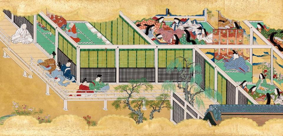 源氏物語絵巻(盛安本) 葵(部分) 江戸時代・17世紀 京都国立博物館蔵 (通期展示、巻替あり<この場面は前期展示>)
