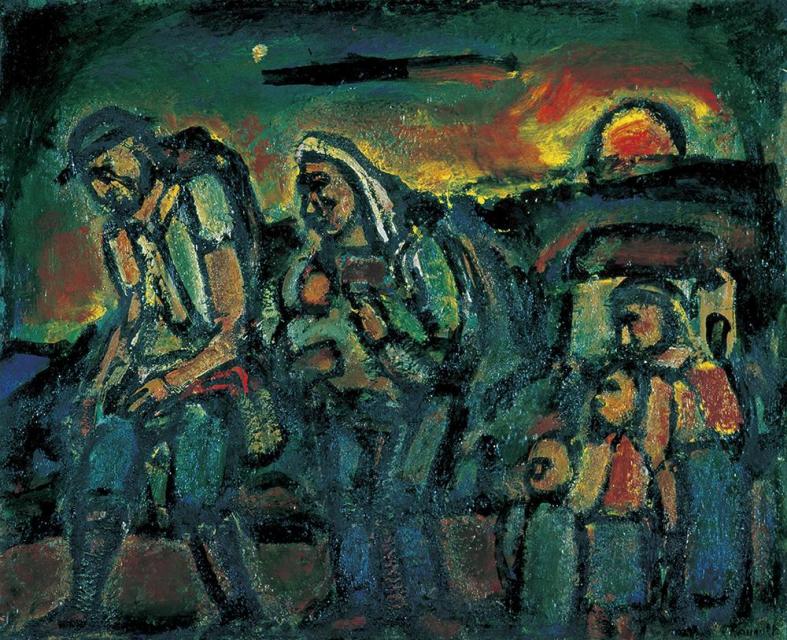 ジョルジュ・ルオー《避難する人たち(エクソドゥス)》 1948年 パナソニック汐留美術館蔵