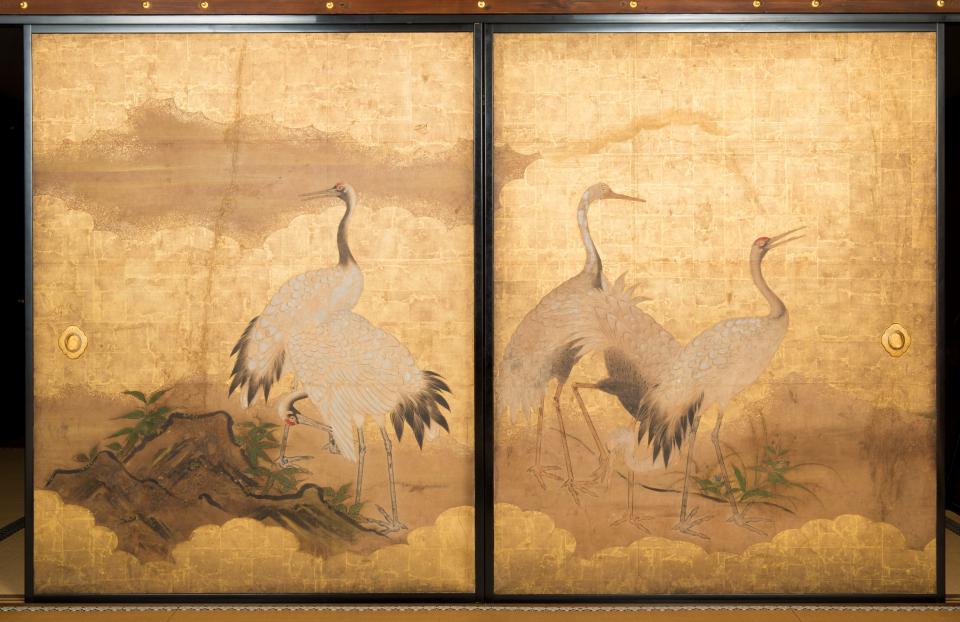 聖護院　鶴の間襖絵
