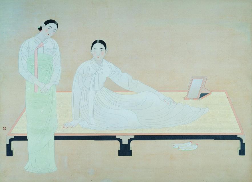 土田麦僊《平牀》1933年 京都市美術館蔵