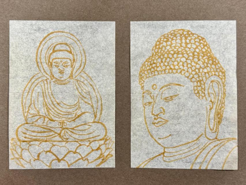お土産付きプランの「仁和寺オリジナル写仏セット」