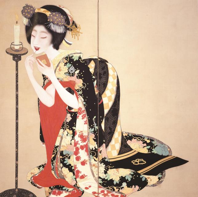 岡本神草 《口紅》 1918年 京都市立芸術大学芸術資料館