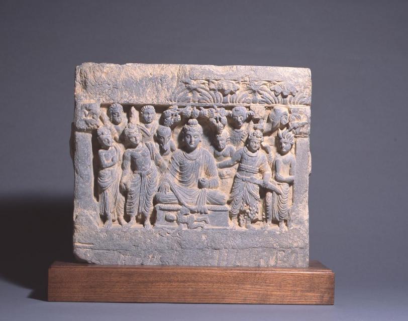 仏伝浮彫「降魔成道」 ガンダーラ　2～3世紀