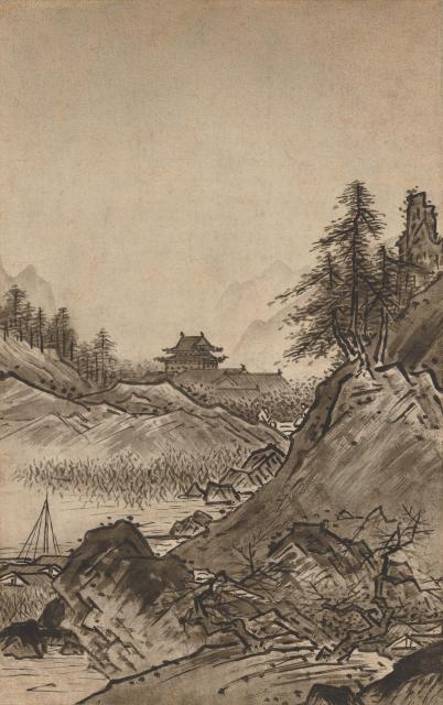 国宝　秋冬山水図　雪舟筆 　　東京国立博物館蔵　室町時代（15世紀）　通期展示（右隻）