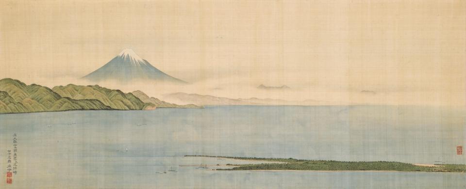富士三保松原図　原在中筆 　　静岡県立美術館蔵　江戸時代　文政5年（1822）　通期展示