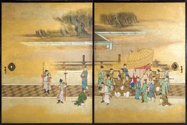 障壁画 「漢文 蹕輦受言」