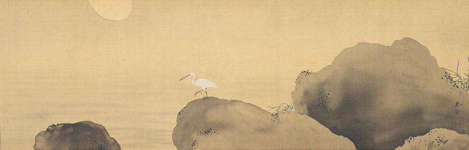 菱田春草《月下白鷺》1901年　水野美術館蔵