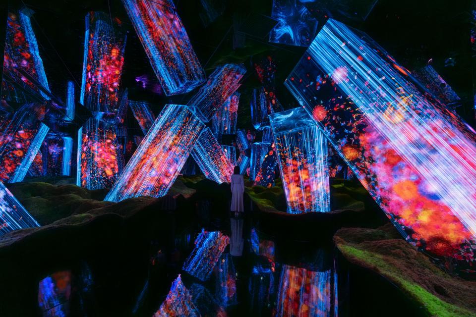 チームラボ《開いた小宇宙の中のメガリス》© チームラボ